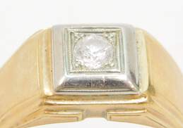 14K Yellow Gold 0.21 CT Round Diamond Ring 5.9g alternative image
