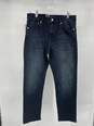 Mens Blue 035 Dark Wash Stretch Denim Straight Jeans Size 32X30 W-0528922-A image number 1