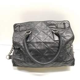 Michael Kors Hamilton Black Quilted Leather Padlock Medium Shoulder Satchel  Bag alternative image