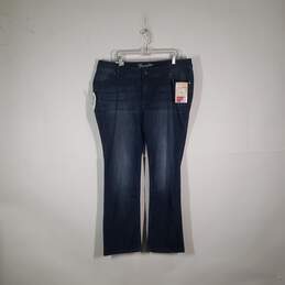 NWT Womens Medium Wash Pockets Denim Straight Leg Jeans Size 20X32