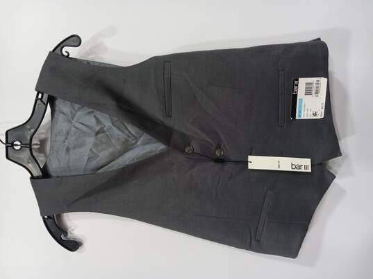 Bar lll Men's Gray Wool Slim Fit Suit Vest Size 40S NWT image number 1