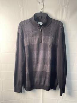 Calvin Klein Mens Black Zipper Sweater Size L