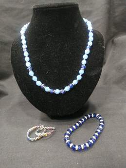 3pc Jewel Tone Blue Jewelry Bundle