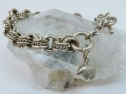 Artisan 925 Bear Pendant Pearls Necklace Amethyst Earrings & Chain Bracelet alternative image