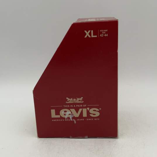 NIB Pack of 2 Levi's Mens Black Brown Reversible Single Tongue Belts Size XL image number 6