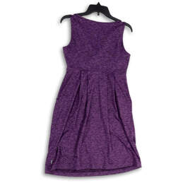 Womens Purple Heather Sleevelss V-Neck Pullover A Line Dress Size Small alternative image