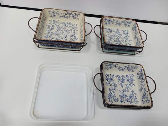 Trio of Ceramic Casserole Dishes with Lids image number 5