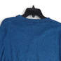 NWT Mens Blue Knitted Long Sleeve V-Neck Pullover Sweater Size Medium image number 4