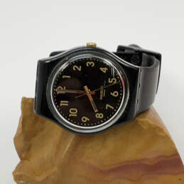 Designer Swatch Black Golden Tac Adjustable Strap Analog Wristwatch alternative image