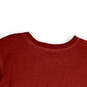 NWT Womens Red Crew Neck Short Sleeve Pullover Cropped T-Shirt Size M image number 4