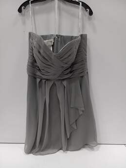 David's Bridal Gray Strapless Dress Size 14 NWT
