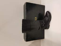 Ralph Lauren Sanya Black Leather Mid Zip Boots Shoes Women's Size 6 M