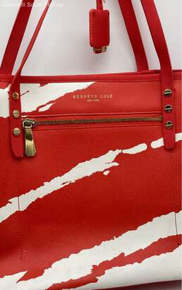 Kenneth Cole Womens Red Beige Handbag alternative image
