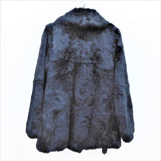 Vintage Women's Black Rabbit Fur Coat image number 2