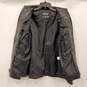 New York & Company Women Black Leather Zip Up Jacket sz M image number 3