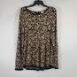 Chico's Women Brown Leopard Sweater Sz 3 image number 1