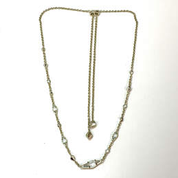 Designer Kendra Scott Gold-Tone Crystal Stone Beaded Chain Necklace alternative image