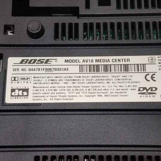 Bose Media Center Model AV18-SOLD AS IS, UNTESTED, NO POWER CABLE image number 10