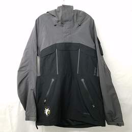 Gray Black Rain Jacket Sz M