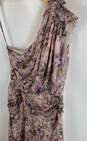 NWT Iro Womens Multicolor Silk Abstract One Shoulder Sleeveless Mini Dress Sz 38 image number 3