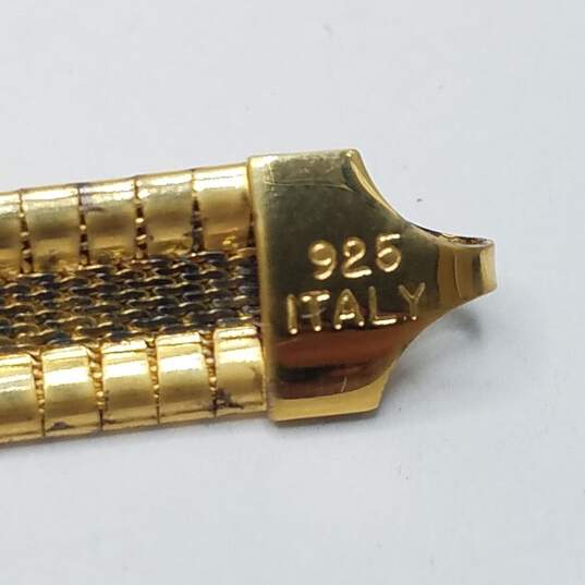 Veronese Collection Gold Over Sterling Omega Link 7" Bracelet In Box 13.7g image number 7