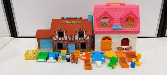 Fisher-Price Little People Tudor Play House and Little People Surprise and Sounds Home Playset W/ Accessories image number 1