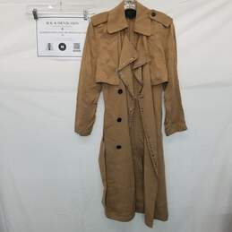 AUTHENTICATED Alexander Wang Long Tan Trench Coat Size XS