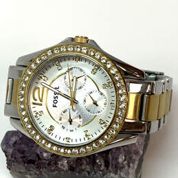 Designer Fossil Riley ES-3204 Two-Tone Stainless Steel Analog Wristwatch