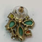 Designer Stella & Dot Gold-Tone Naomi Cluster Crystal Stone Stud Earrings image number 4