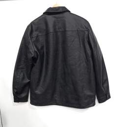 Levis Black Leather Jacket Men's Size L alternative image