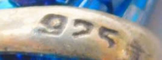 Artisan 925 Sterling Silver Lapis Lazuli Garnet & Beadwork Necklaces 73.7g image number 4