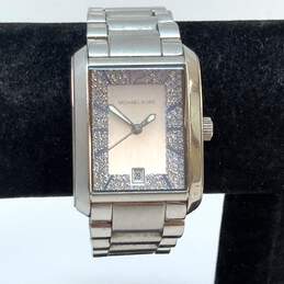 Designer Michael Kors MK5123 Silver-Tone 5 ATM Quartz Analog Wristwatch