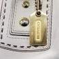Coach Hamptons Andrea Large White Leather Satchel Bag image number 6