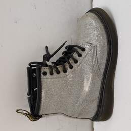 Dr. Martens Grey Glitter Boots Size 9
