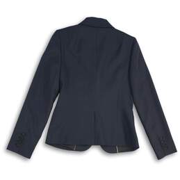 NWT Womens Dark Gray Notch Lapel Single Breasted One Button Blazer Size 4 alternative image