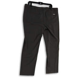 Womens Gray Flat Front Pockets Regular Fit Straight Leg Dress Pants Size 16 alternative image