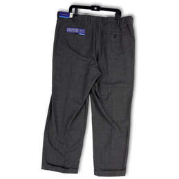 NWT Mens Gray Pleated Classic Fit Pockets Straight Leg Dress Pants Sz 40x30 alternative image