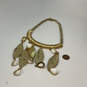Designer Lilly Pulitzer Gold-Tone White Crystal Stone Statement Necklace image number 2