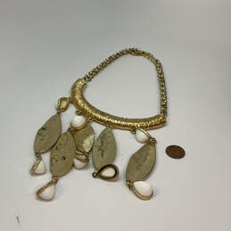 Designer Lilly Pulitzer Gold-Tone White Crystal Stone Statement Necklace alternative image