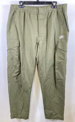 NWT Nike Mens Green Tapered Leg Elastic Waist Pull On Cargo Pants Size XXL