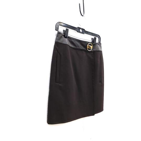 Gucci by Tom Ford Brown Mini Skirt With Gold Hardware image number 4