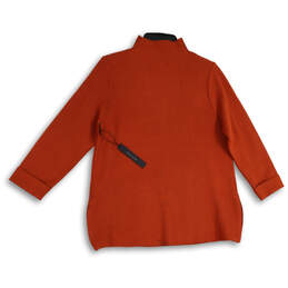 NWT Womens Orange Mock Neck Long Sleeve Pullover Sweater Size Large