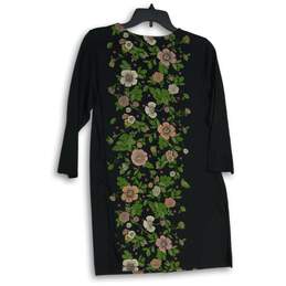 J. Jill Womens Black Long Sleeve Round Neck Pullover Tunic Blouse Top Size M alternative image