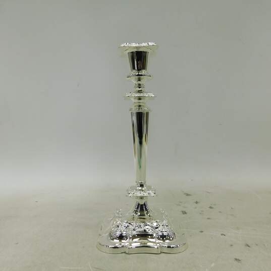 2 Vintage Mayfair Silver Plated 11 Inch Candle Holders image number 3