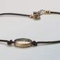 Sterling Silver Crystal Leather Sz 5 Ring + Bracelet + Pendant Necklace Bundle 7pcs 11.7g image number 6