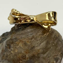 Designer Kate Spade Gold-Tone Knot Bow Shape Fashionable Band Ring