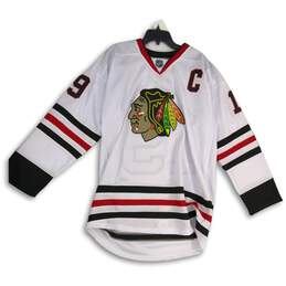 Reebok Mens White Chicago Blackhawks Jonathan Toews #19 NHL Jersey Size 52