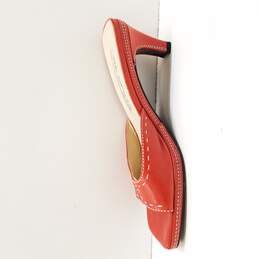 Via Spiga Women's Red Leather Mule Heels Size 6.5 alternative image