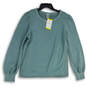 NWT Womens Green Round Neck Long Sleeve Pullover Sweatshirt Size M image number 1