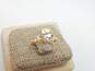 14k Yellow Gold CZ Claddagh Ring 2.2g image number 4